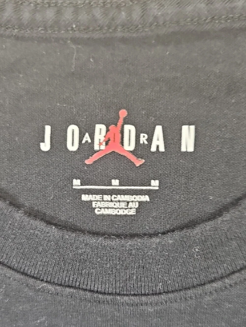 Jordan Black T-Shirt with Red Jumpman Logo